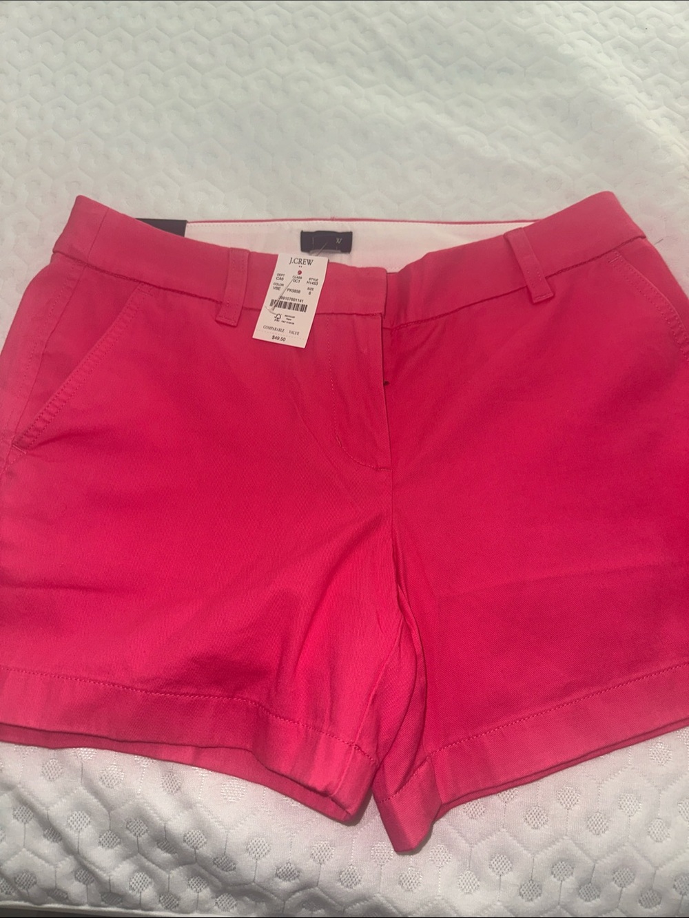 J. Crew Hot Pink Chino Shorts size 6